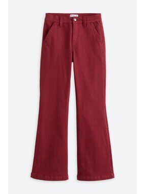 DAZE Denim The Flirt Flare Pants | Red Wide Leg | 32
